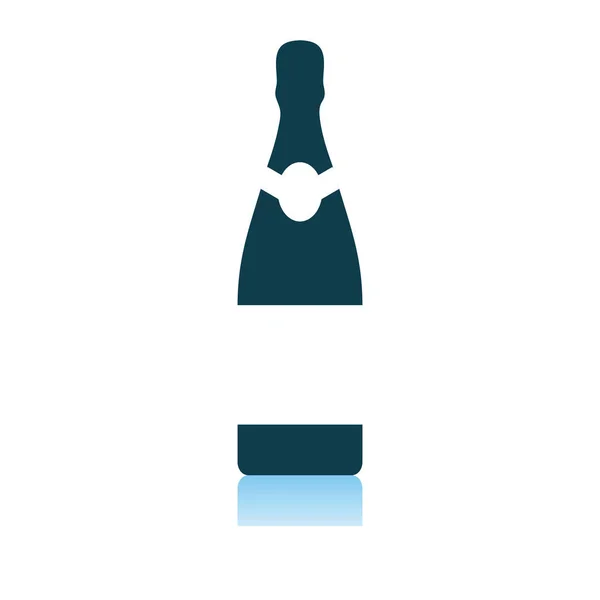Parti champagne och glas ikon — Stock vektor