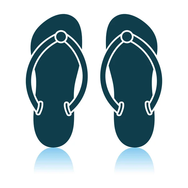 Spa slippers pictogram — Stockvector