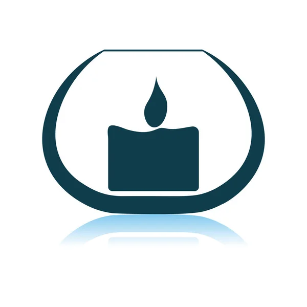 Ikona świecy w szklance — Wektor stockowy