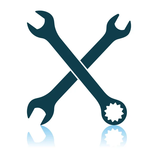 Crossed Wrench Icon — Stock Vector