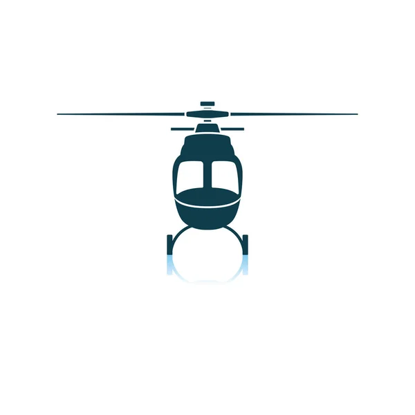 Helikopter-Symbol Frontansicht — Stockvektor