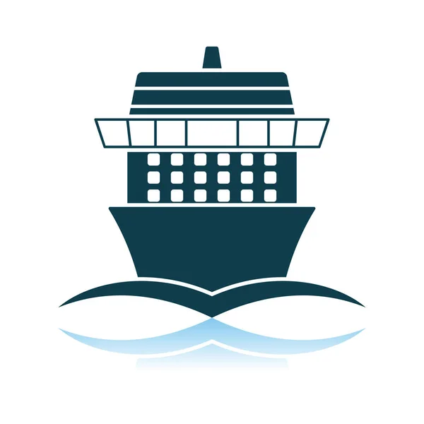 Cruise Liner Icon Front View — Stock Vector