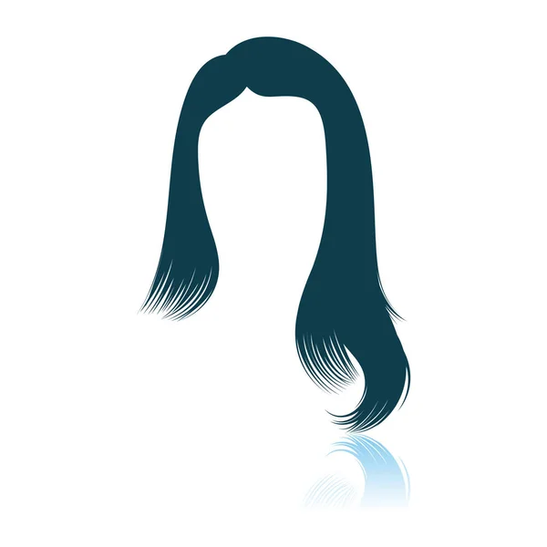 Mujer vestido de pelo — Vector de stock