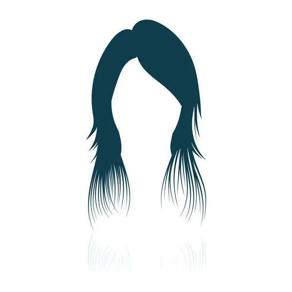 Mujer vestido de pelo — Vector de stock