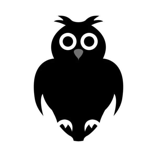 Černobílá sova — Stockový vektor