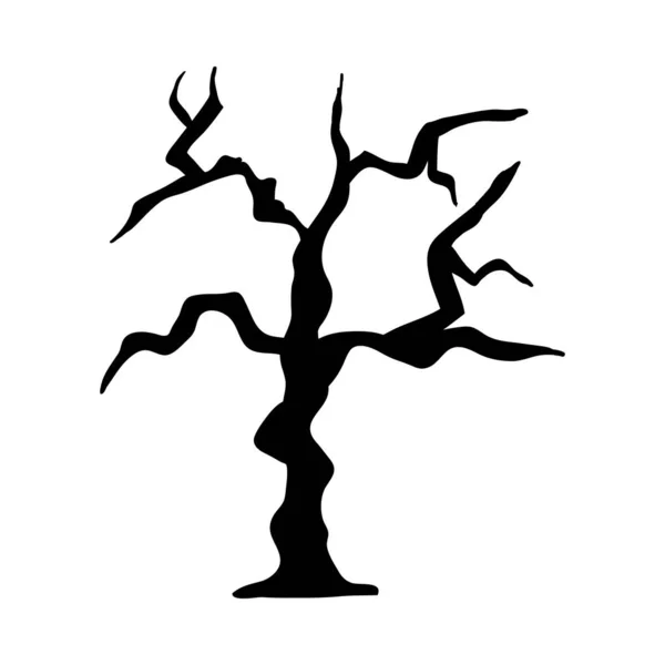 Halloween árbol negro — Archivo Imágenes Vectoriales