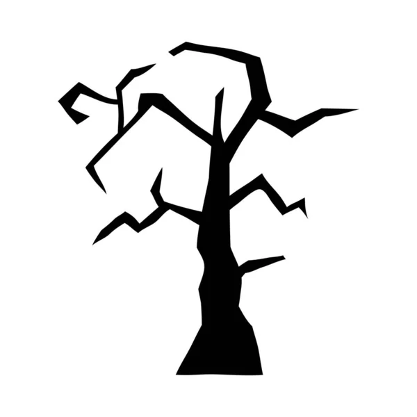 Halloween árbol negro — Vector de stock