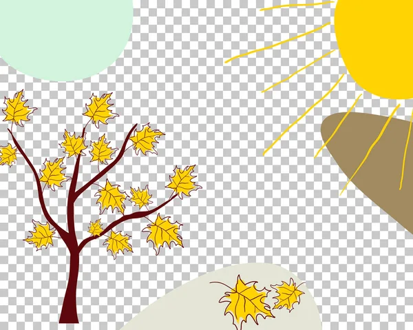 Carte doodle voeux automne — Image vectorielle