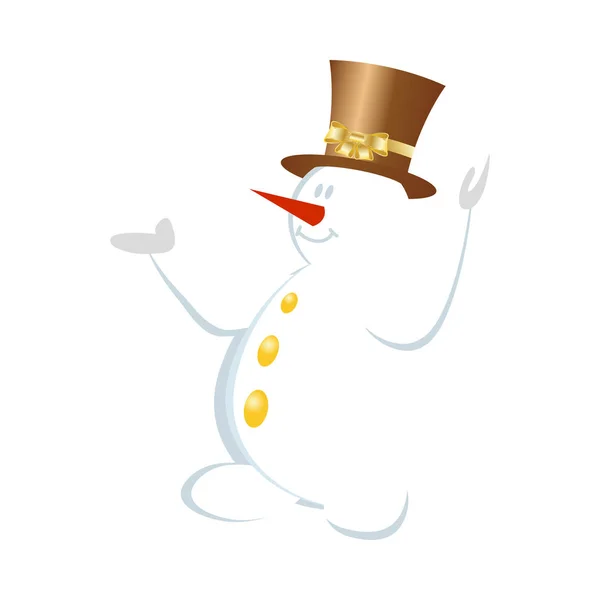 Hombre de nieve — Vector de stock