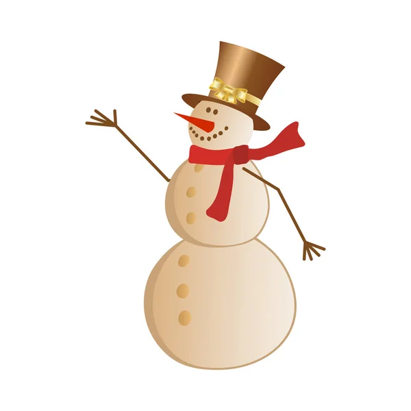 Bonhomme de neige — Image vectorielle