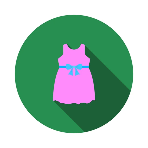 Baby girl dress ikon — Stock Vector