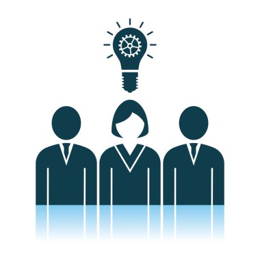 Kurumsal Ekip Kadın Lider Simgesi ile Yeni Bir Fikir Bulma