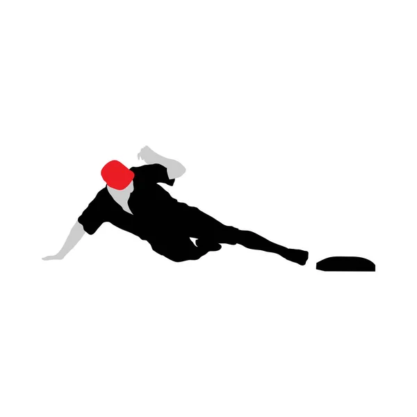 Silhouette de baseball — Image vectorielle