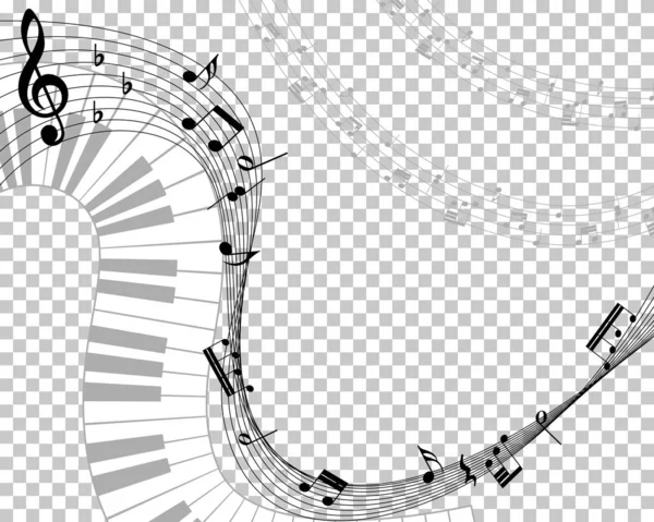 Personnel chargé des notes musicales — Image vectorielle