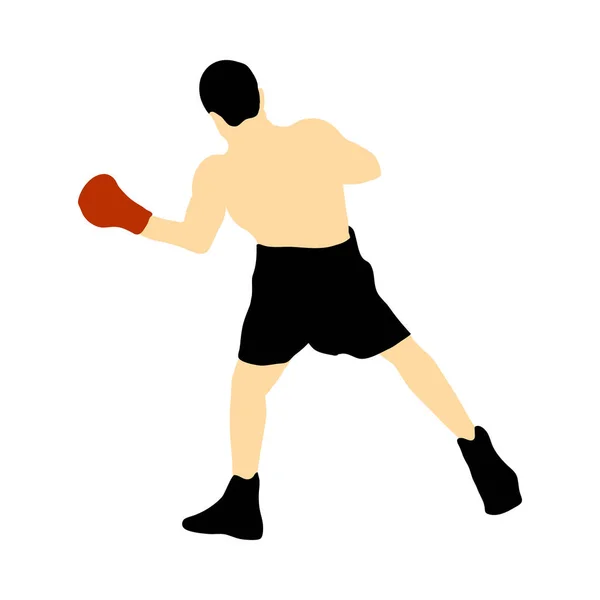 Silhouette de boxe — Image vectorielle