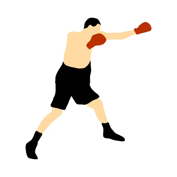 Силуэт бокса — стоковый вектор