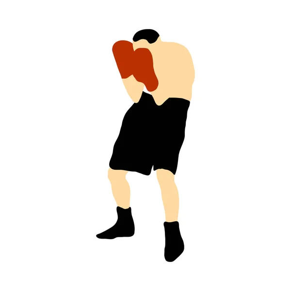 Silueta de boxeo — Archivo Imágenes Vectoriales