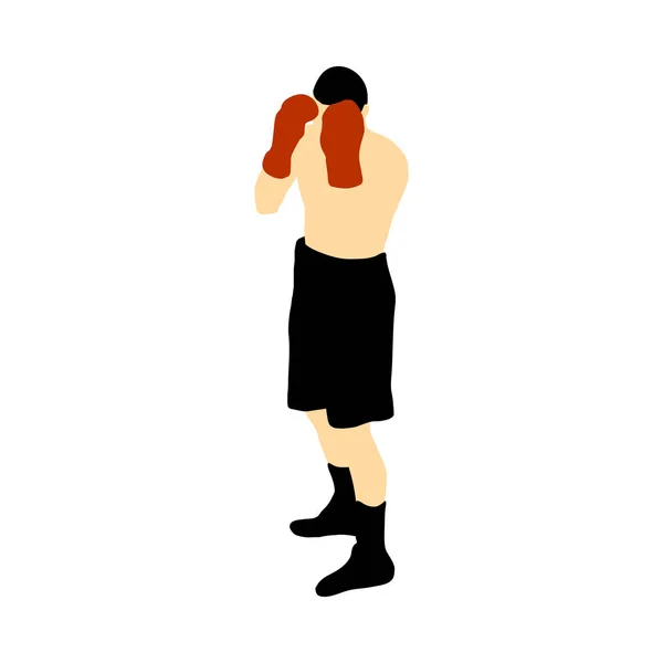 Boxe Silhouette — Vettoriale Stock