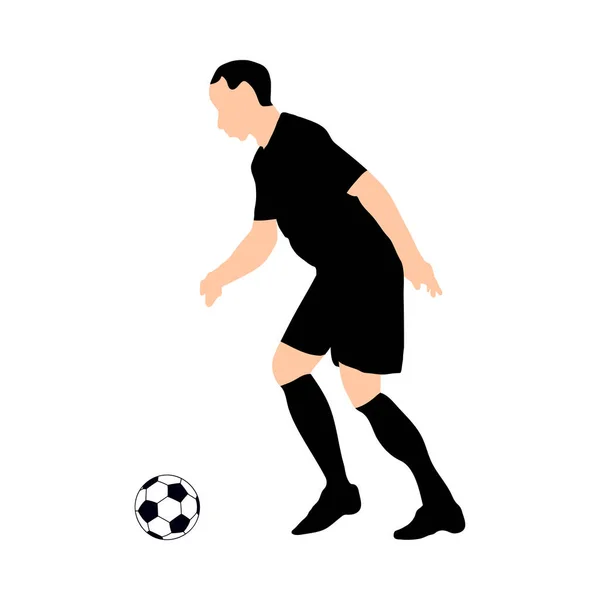 Silhoette calcio — Vettoriale Stock