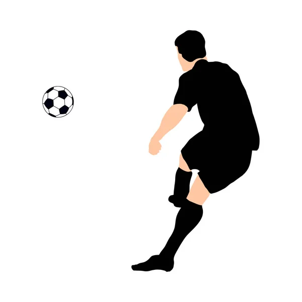 Silhoette de football — Image vectorielle