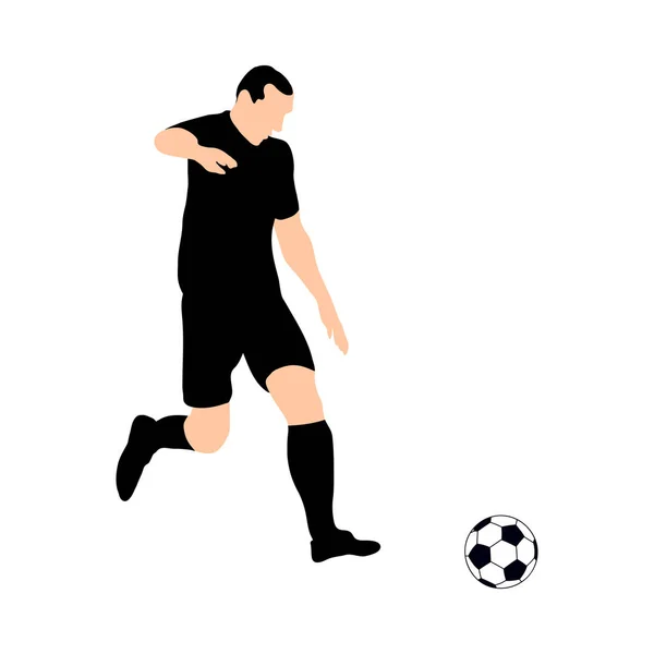 Silhoette de football — Image vectorielle