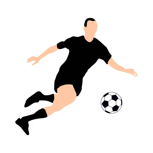 Silhoette de football — Image vectorielle