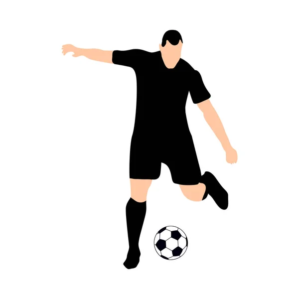 Silhoette de football — Image vectorielle