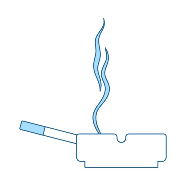 香烟在烟灰缸图标 — 图库矢量图片