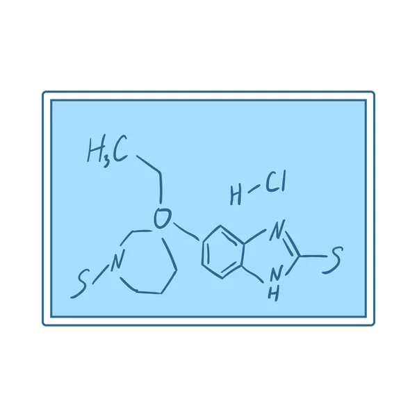 Icono de fórmula química en pizarra de aula — Archivo Imágenes Vectoriales