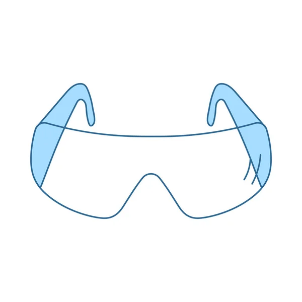 Icône de la chimie lunettes de protection — Image vectorielle