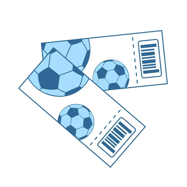 Dua ikon tiket sepak bola - Stok Vektor