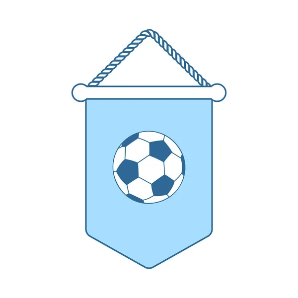 Ícone pendente de futebol — Vetor de Stock