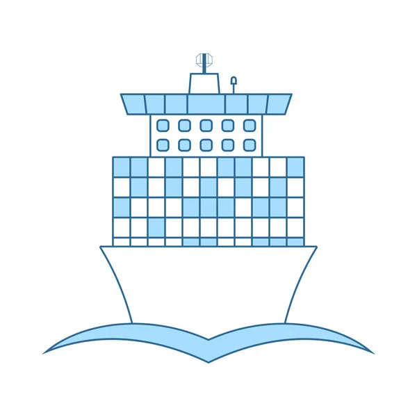 Container Ship Icon — Stock Vector