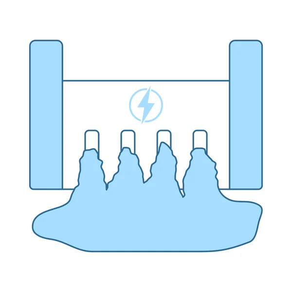 Vodní elektrárna ikona — Stockový vektor