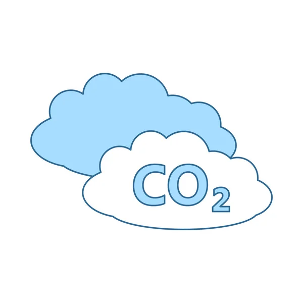 Icône Cloud CO 2 — Image vectorielle