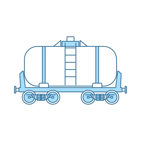 Ícone do tanque ferroviário de petróleo — Vetor de Stock