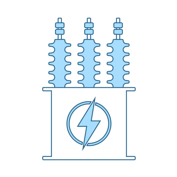 Elektrisk transformator ikonen — Stock vektor