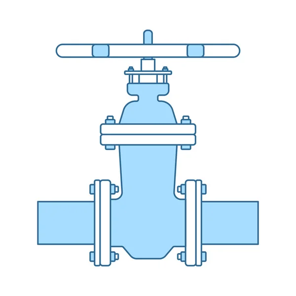 Ícone de válvula de tubo — Vetor de Stock