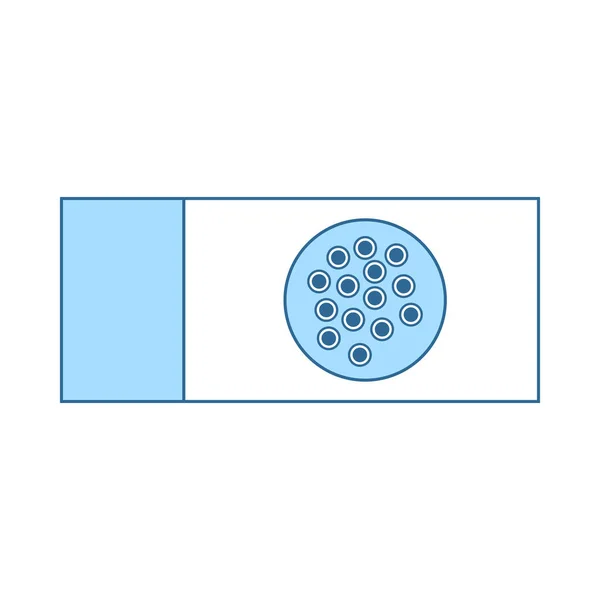 Icono de vidrio bacteriano — Archivo Imágenes Vectoriales