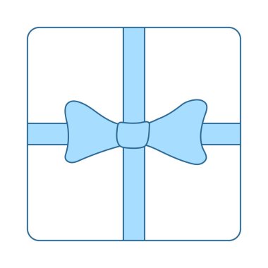 Hediye kutusu ile kurdele simgesi