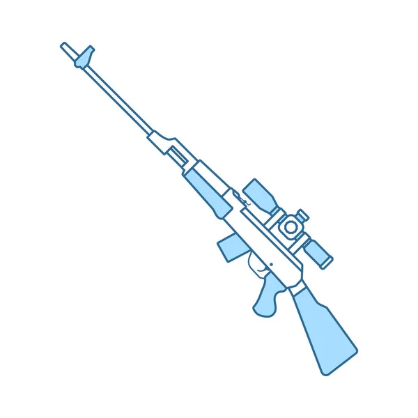 Ícone de rifle sniper — Vetor de Stock