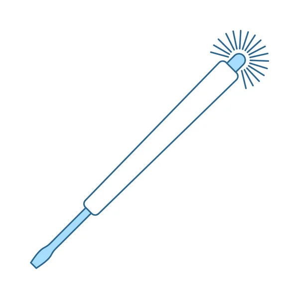 Elektriciteit test schroevendraaier pictogram — Stockvector