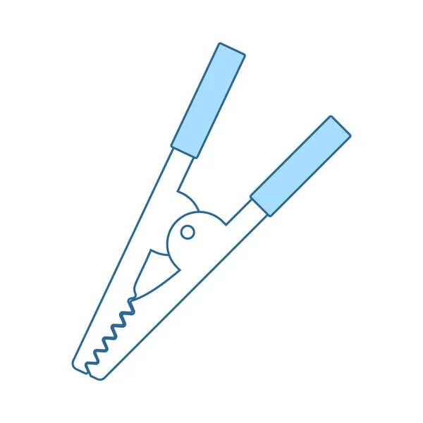 Crocodile clip icône — Image vectorielle