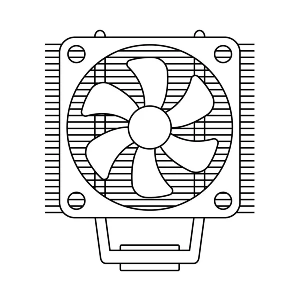 CPU ventilator pictogram — Stockvector