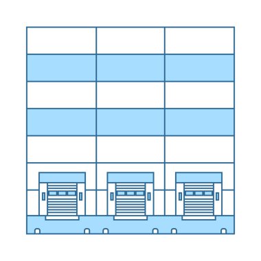 Depo lojistik kavramı simgesi