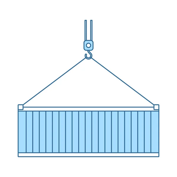 吊钩起吊集装箱起重机 — 图库矢量图片