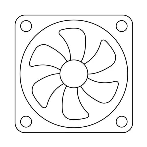 Icona del ventilatore — Vettoriale Stock