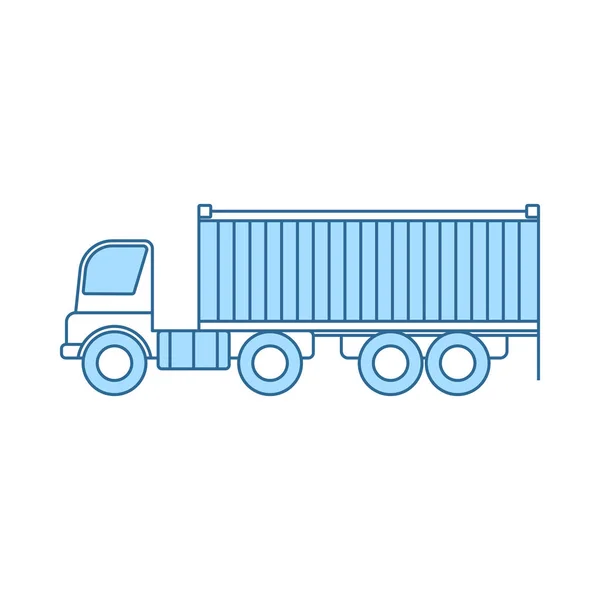 Container vrachtwagen pictogram — Stockvector