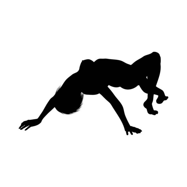 Silhouette de filles sexy nues — Image vectorielle