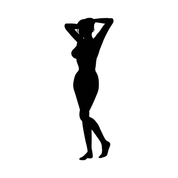 Silhouette de filles sexy nues — Image vectorielle